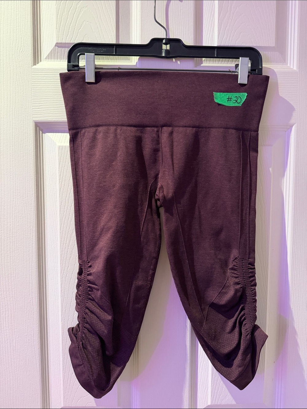 lululemon athletica Women's Cropped Ruched Leggings - Plum